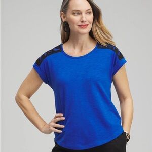 Chico's Crochet Shoulder Top Size XXL